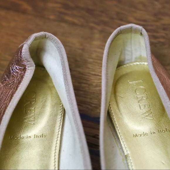 \J. Crew\• Rose Gold Bow Flats - Picture 6 of 11